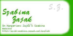 szabina zajak business card